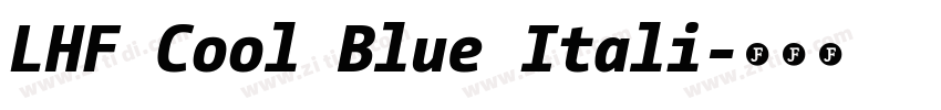 LHF Cool Blue Itali字体转换